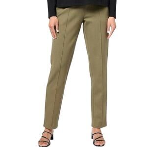 ENCORE by Idina Menzel Pull-On Slim-Leg Ponte Pants Army Safari Green - 2X